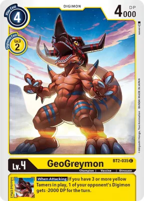 GeoGreymon, Digimon card BT2-035