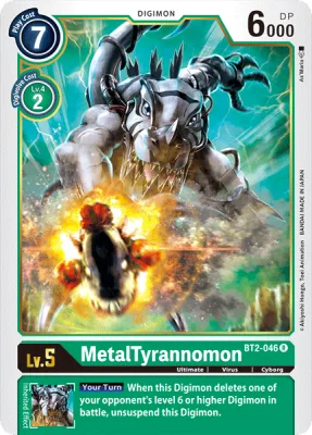 MetalTyrannomon, Digimon card BT2-046