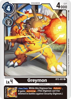 Greymon, Digimon card BT2-057