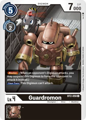 Guardromon, Digimon card BT2-058