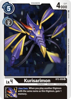 Kurisarimon, Digimon card BT2-059