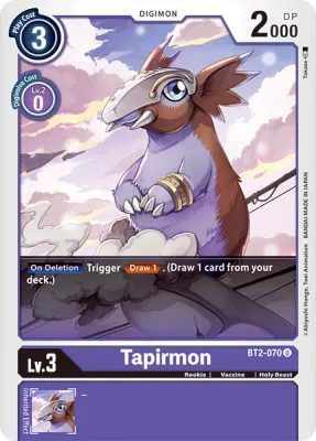 Tapirmon, Digimon card BT2-070