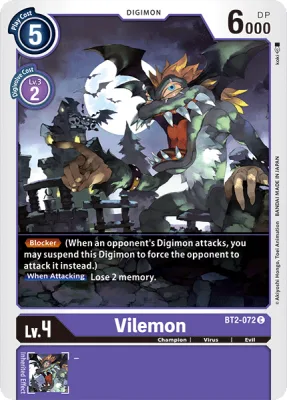 Vilemon, Digimon card BT2-072