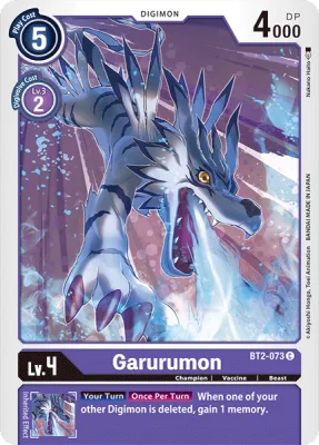 Garurumon, Digimon card BT2-073