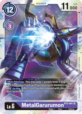 MetalGarurumon, Digimon card BT2-081