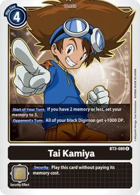 Tai Kamiya, Digimon card BT2-089