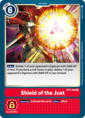 Shield of the Just, Digimon card BT2-093