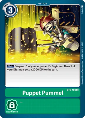 Puppet Pummel, Digimon card BT2-100