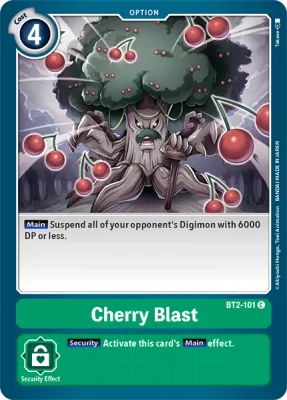 Cherry Blast, Digimon card BT2-101