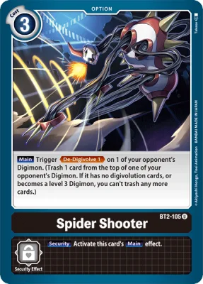 Spider Shooter, Digimon card BT2-105