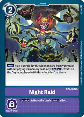 Night Raid, Digimon card BT2-108