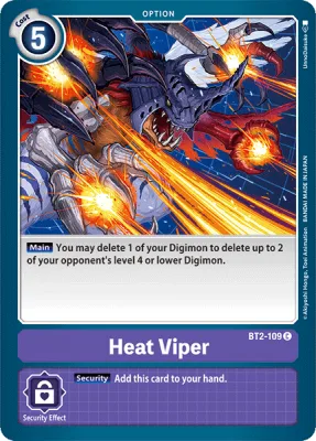 Heat Viper, Digimon card BT2-109