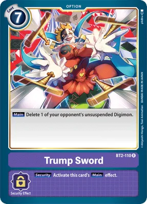 Trump Sword, Digimon card BT2-110