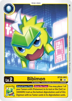 Bibimon, Digimon card BT20-003