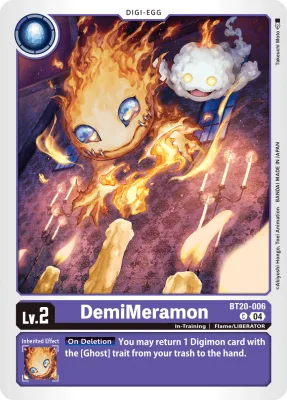 DemiMeramon, Digimon card BT20-006