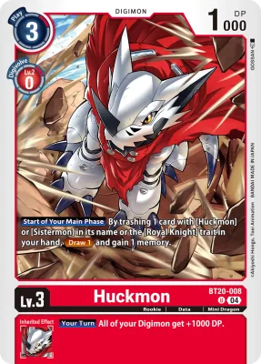 Huckmon, Digimon card BT20-008