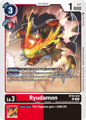 Ryudamon, Digimon card BT20-010