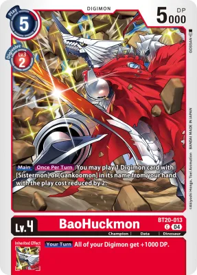 BaoHuckmon, Digimon card BT20-013