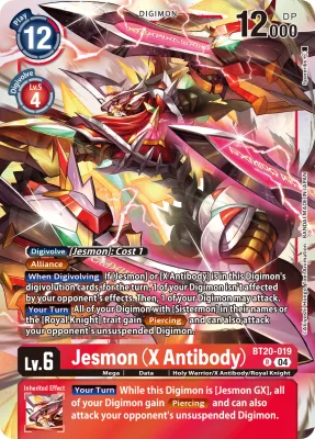 Jesmon (X Antibody), Digimon card BT20-019