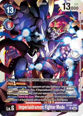 Imperialdramon: Fighter Mode, Digimon card BT20-020