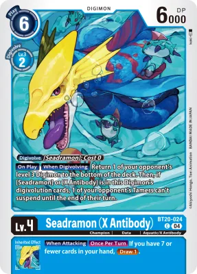 Seadramon (X Antibody), Digimon card BT20-024