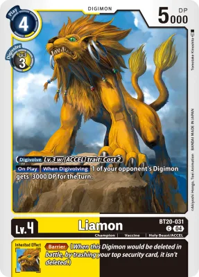 Liamon, Digimon card BT20-031