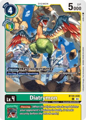 Diatrymon, Digimon card BT20-039