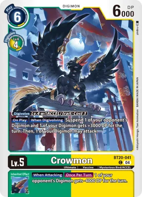Crowmon, Digimon card BT20-041
