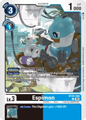 Espimon, Digimon card BT20-046