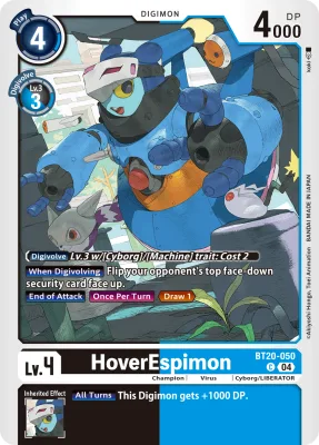 HoverEspimon, Digimon card BT20-050