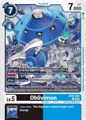 Oblivimon, Digimon card BT20-052