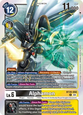 Alphamon, Digimon card BT20-056