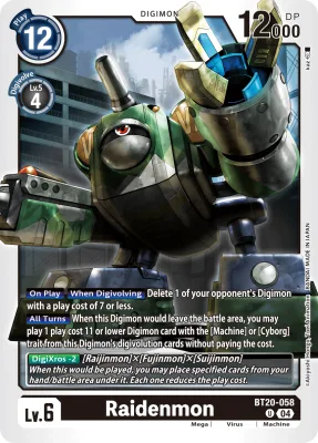 Raidenmon, Digimon card BT20-058