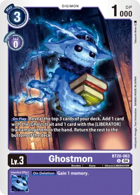 Ghostmon, Digimon card BT20-063