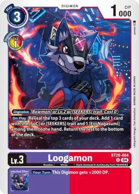 Loogamon, Digimon card BT20-064