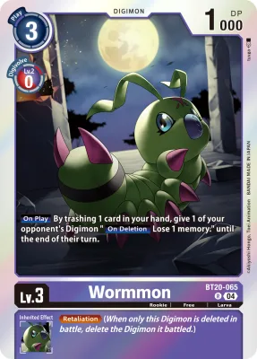 Wormmon, Digimon card BT20-065
