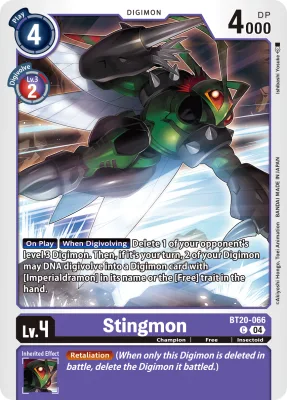 Stingmon, Digimon card BT20-066