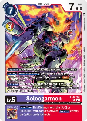 Soloogarmon, Digimon card BT20-071
