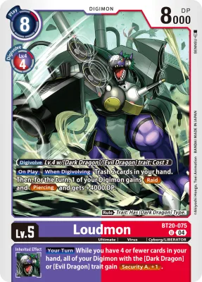 Loudmon, Digimon card BT20-075