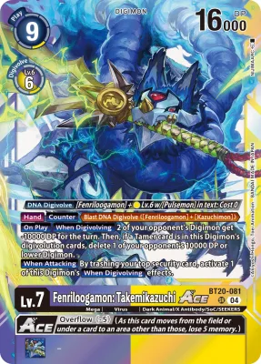 Fenriloogamon: Takemikazuchi ACE, Digimon card BT20-081