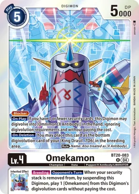 Omekamon, Digimon card BT20-083