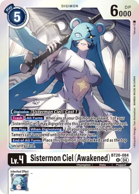 Sistermon Ciel (Awakened), Digimon card BT20-084