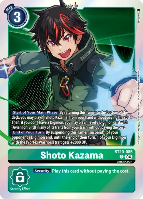 Shoto Kazama, Digimon card BT20-085