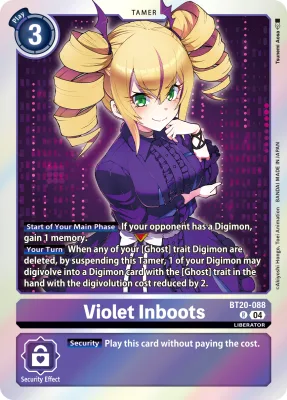 Violet Inboots, Digimon card BT20-088