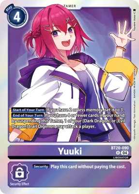 Yuuki, Digimon card BT20-090