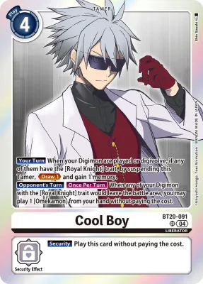 Cool Boy, Digimon card BT20-091