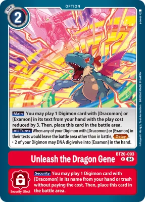 Unleash the Dragon Gene, Digimon card BT20-093