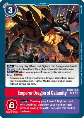 Emperor Dragon of Calamity, Digimon card BT20-094
