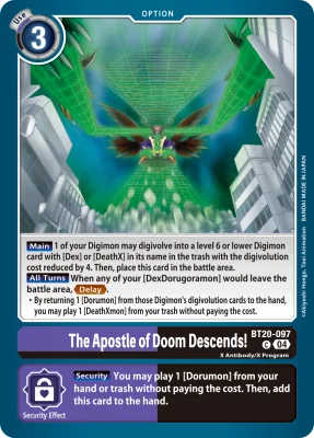 The Apostle of Doom Descends!, Digimon card BT20-097