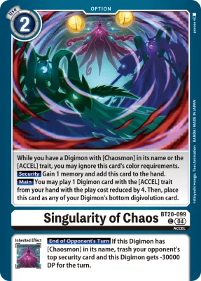 Singularity of Chaos, Digimon card BT20-099